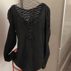Free People Black tee